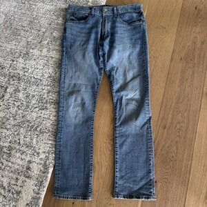 Polo Ralph Lauren Varick Slim Straight Jeans Mens 32x34 Blue Denim Pants Fade